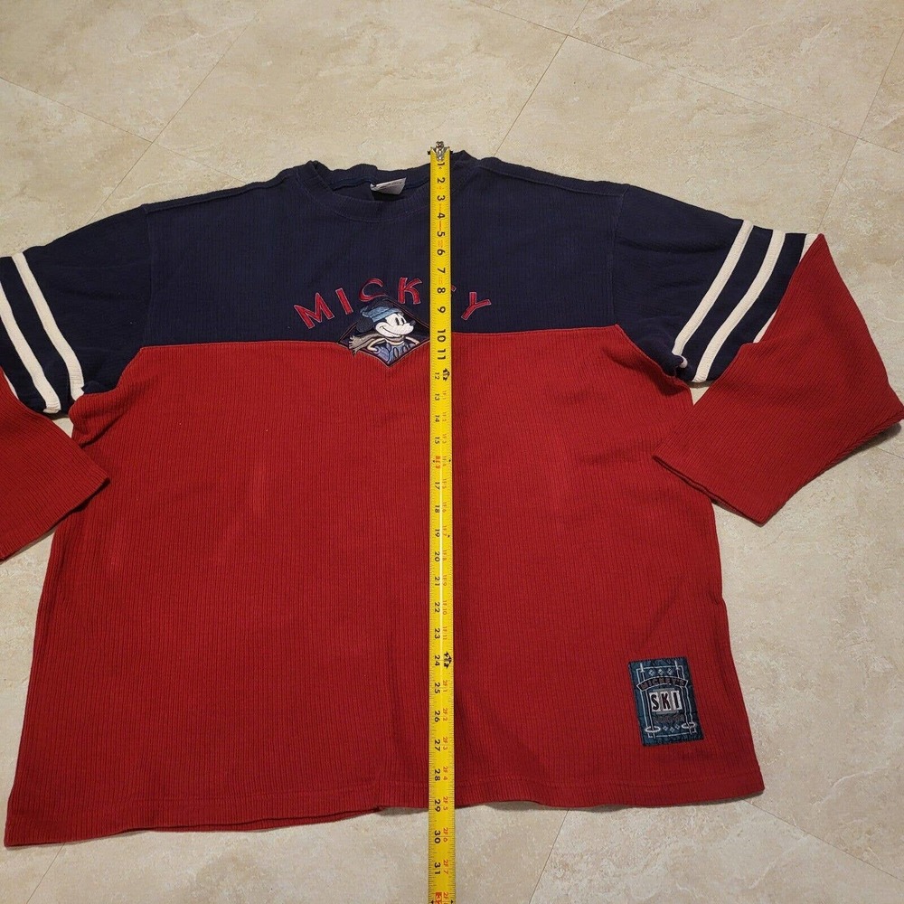 VTG Disney Store Mens L Large Mickey Mouse Ski‎ Lodge Embroidered Sweater - Picture 7 of 14